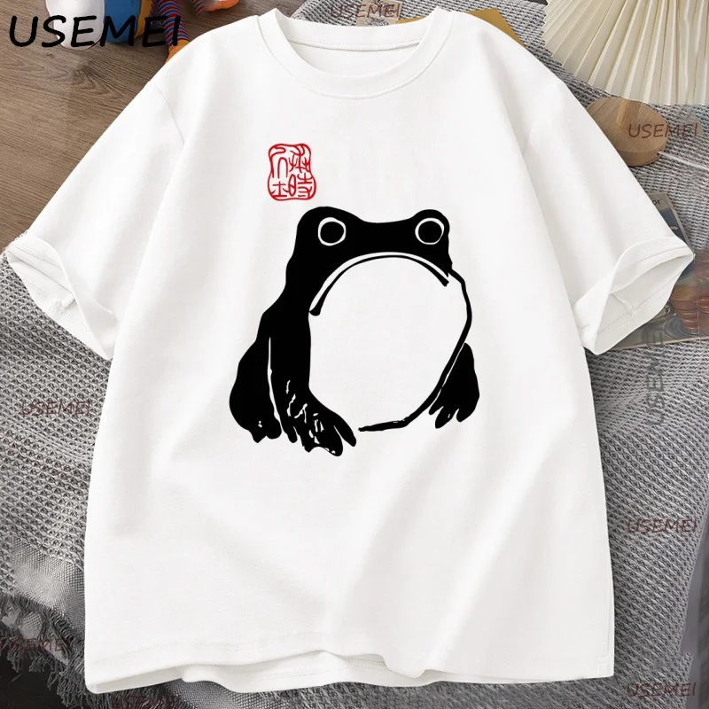 Фото Японская футболка с лягушкой Matsumoto Hoji Toad, мужская футболка с коротким рукавом Y2k, мужская одежда, повседневная футболка высокого качества №1