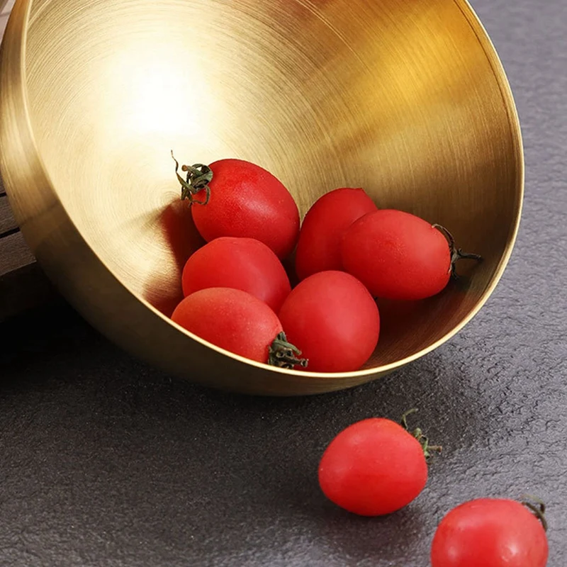 Салатные чаши из нержавеющей стали большой емкости 2 шт. корейский суп рисовая