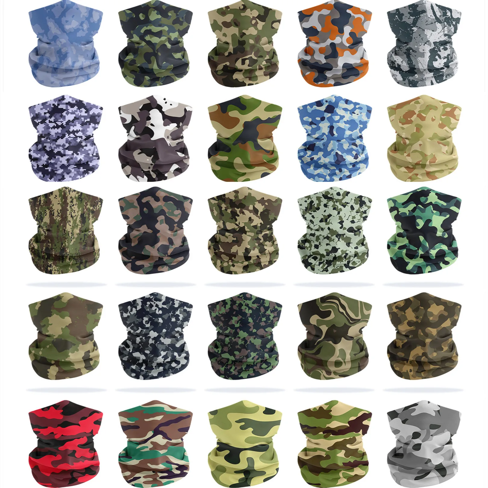 

UPF 50+ Headwear Seamless Bandana Face Masks, Head Wrap Neck Gaiter Bandana, Breathable Face Cover Scarf Mask for Men Women