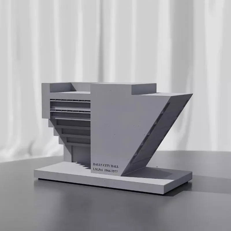 Dallas City Hall цементная модель здания орнамент современный простой дом гостиная