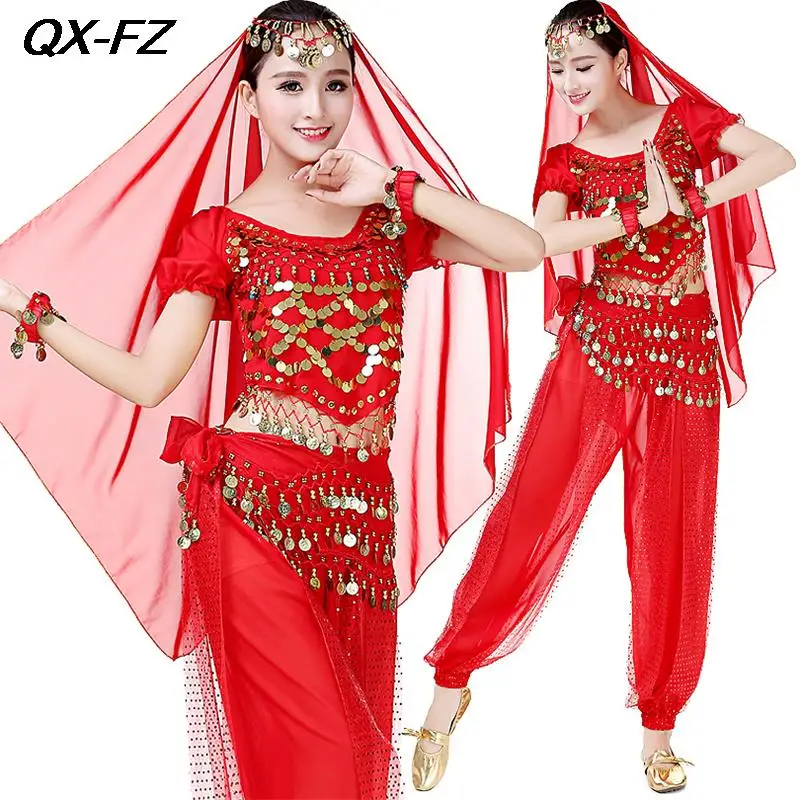 

5Pcs/Set Ladies Belly Dance Costume Suit Adult Arabian Belly Dancing Set Female Oriental Cosplay Stage Performance Dancewear Set