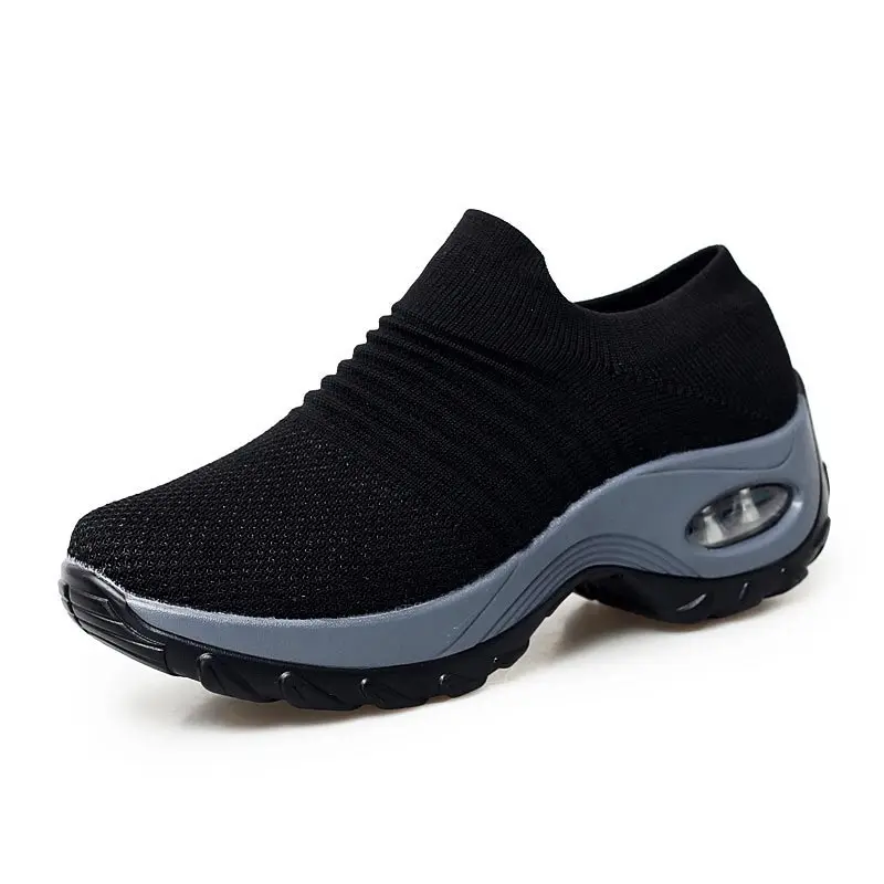 

Oversized Wedge Sole Cushioning Women Sports Shoes 2022 Running Shose for Women Thick Bottom Sneakers Socks Shoes Sport GME-2978