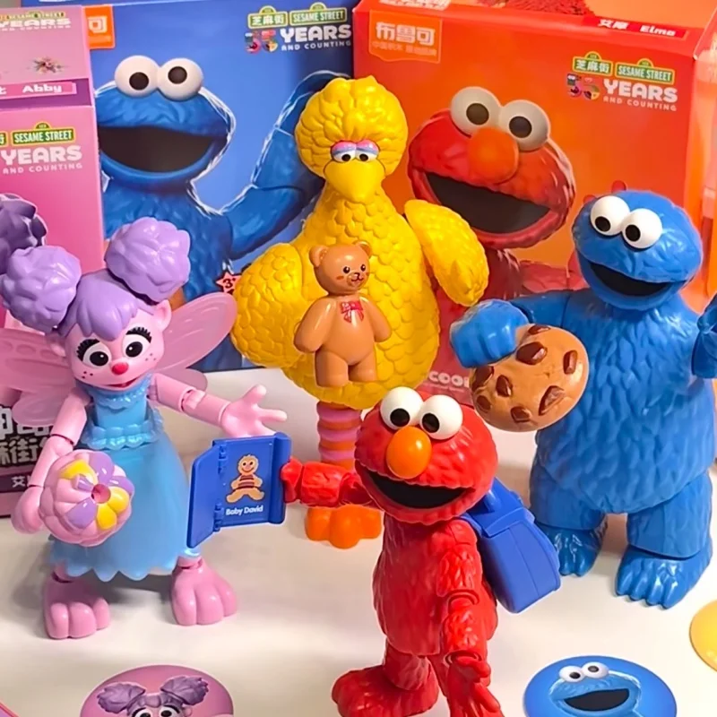 Фото Фигурки Blokees Sesame Street серии preCOOL, волшебная версия V1 и V2, сборные модели Элмо, Биг Бёрд, Берт, Оскар, коллекционная игрушка в подарок №2