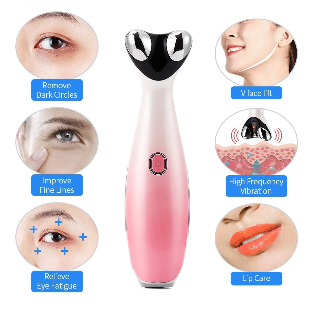 

RF Red&Blue Light 42℃ Heating Therapy Eye Massager Remove Dark Circle Eye Bags Eye Wrinkle V-face Lifting Lip Care Device