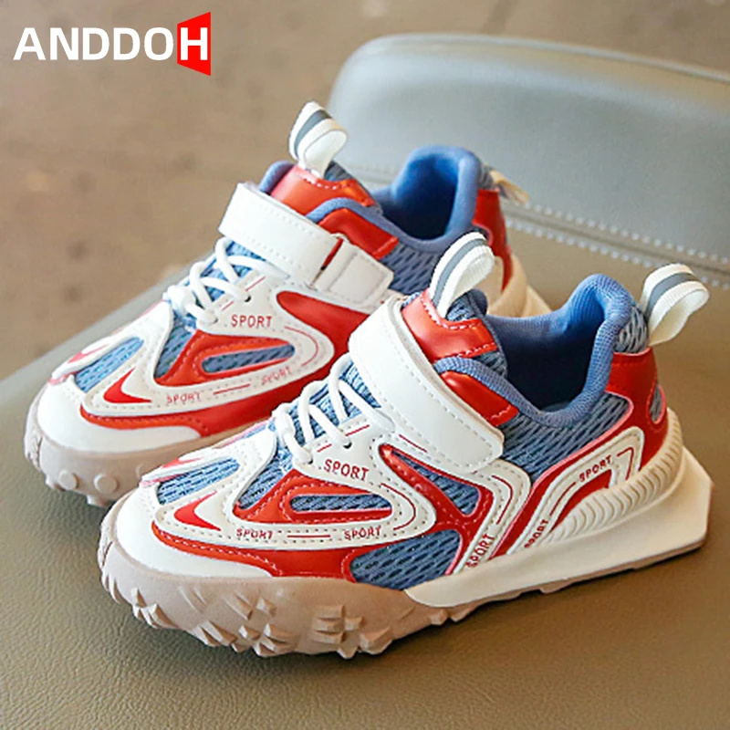 

Дышащие сетчатые кроссовки для девочек и мальчиков, повседневная обувь для бега с мягкой подошвой, спортивная обувь, Размеры 26-36