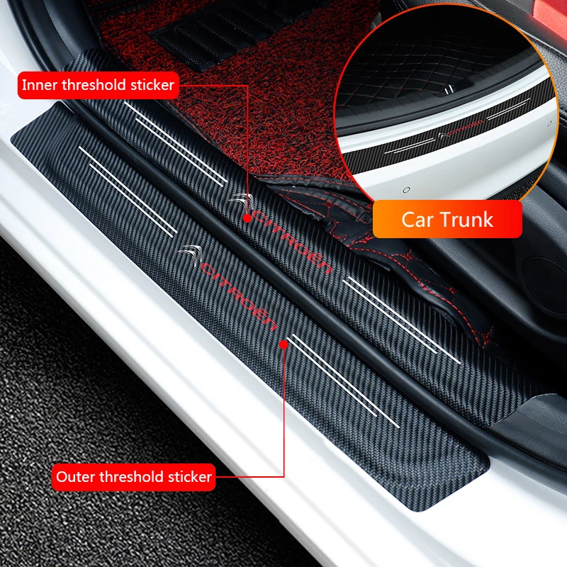 

Защитная Наклейка на порог двери автомобиля для Citroen C4 C3 C5 C1 DS3 DS4 Berlingo Jumper ZX Xsara Spacetourer нумератор 9 Survolt BX