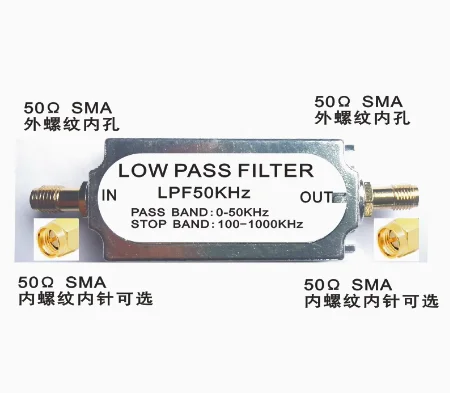 LC фильтр нижних частот 500 кГц SMA фильтр 50 Ом sma-гнездо