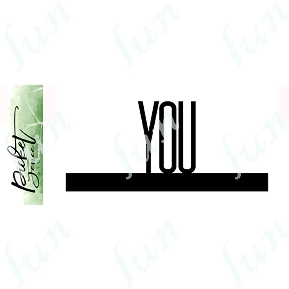 

You Word Topper 2022 Arrival New Metal Cutting Dies Reusable Handmade Diy Scrapbooking Greeting Card Decoration Blade Punch Mold