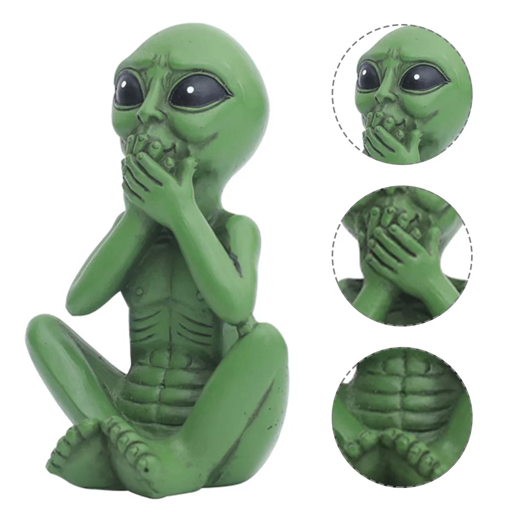

Alien Statue Home DIY Resin Decoration Memorial Decorations Garden Figurines Sculpture Sculptures Ornament Baby Mini