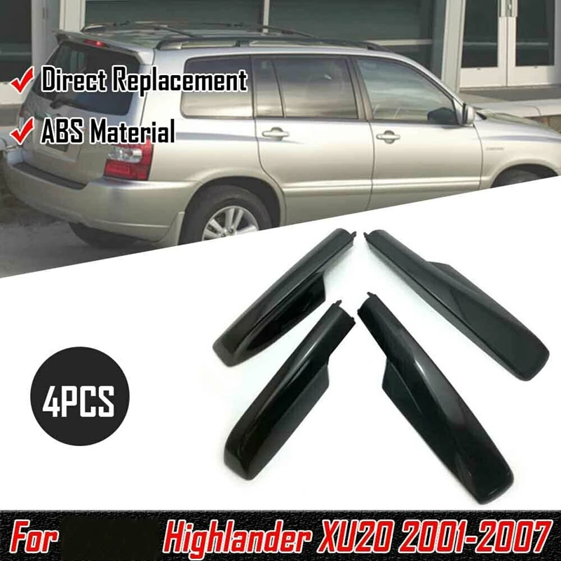 4 шт. черная крышка багажника на крышу для Toyota Highlander XU20 2001-2007