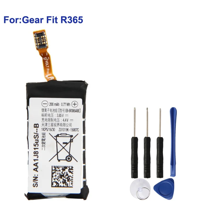 Watch Battery Original EB-BR365ABE for Samsung Gear Fit 2 Pro SM-R365 EB-BR360ABE Gear Fit 2 SM-R360 SCH-R360 Gear Fit SM-R350
