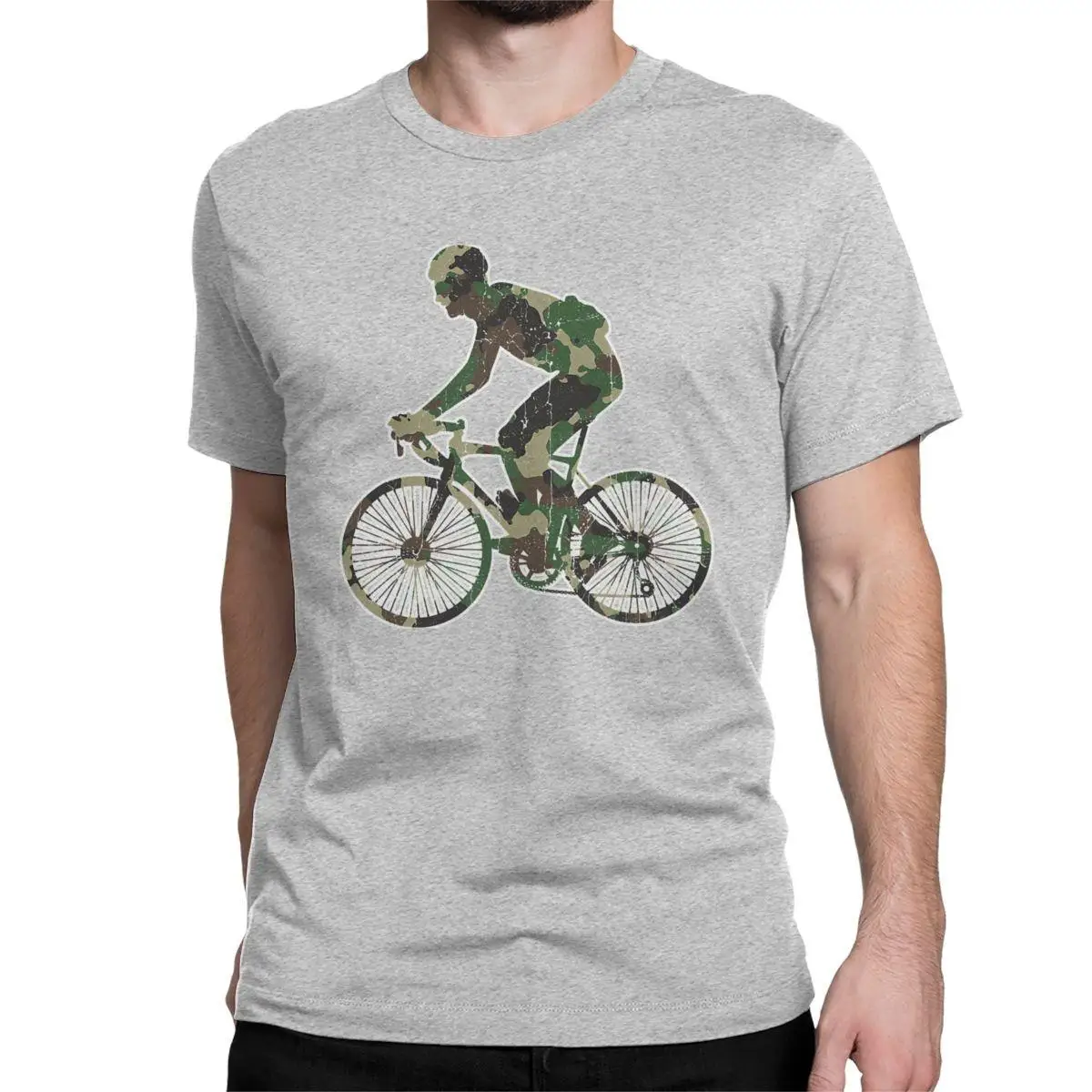 

Mountain Bike Vintage Camouflage Men T Shirts MTB Biker Casual Tees Short Sleeve O Neck T-Shirts Cotton Gift Idea Clothes