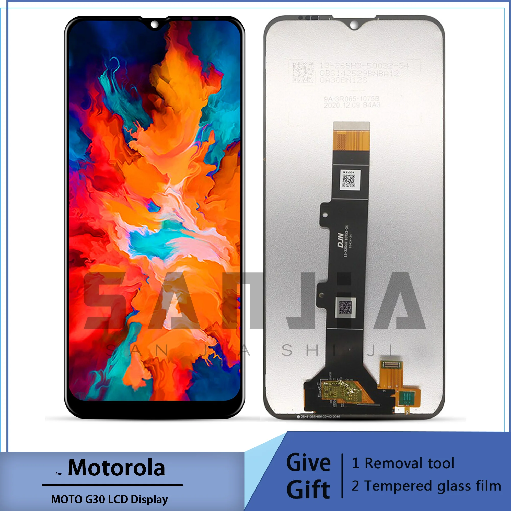 Для Motorola Moto G30 XT2129-2 полный ЖК-экран сенсорный дигитайзер в сборе с заменой рамки