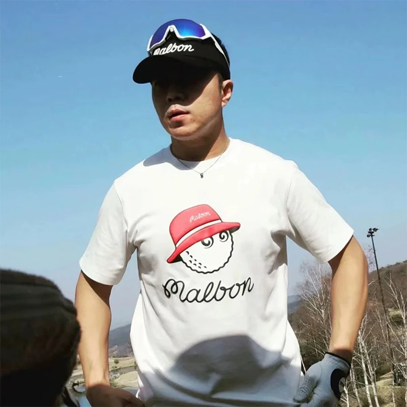 

Футболка мужская хлопковая с принтом «гольф», брендовая тенниска с надписью, повседневная майка в уличном стиле, лето