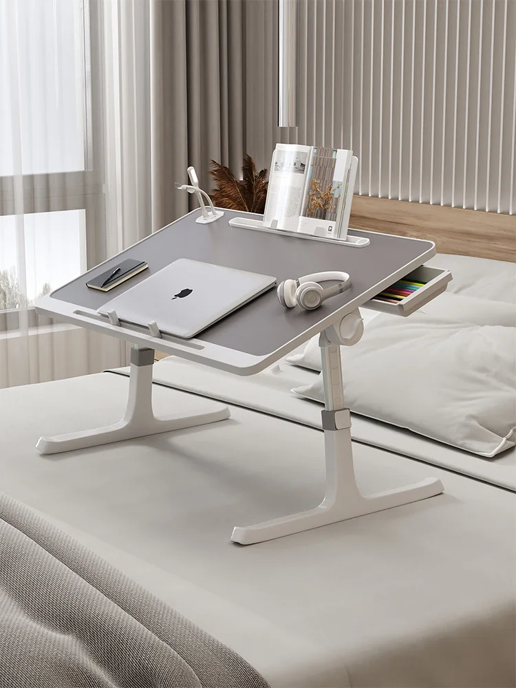 

Can be folded up and down the bed, a small table on the bed, home learning desk simple bedroom office lazy table bracket