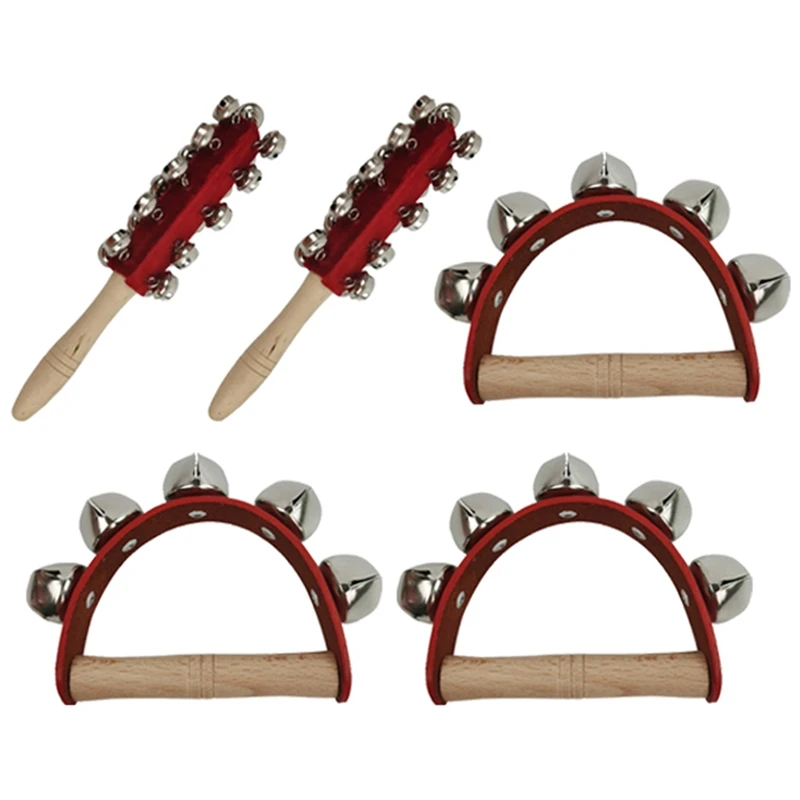 

Набор рождественских колокольчиков, 5 шт., колокольчик, музыкальный инструмент, украшение для рождественской вечеринки, дня рождения, рекви...