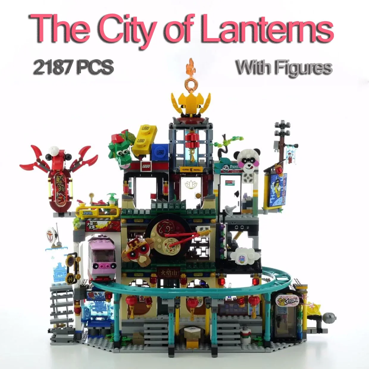 

In Stock 80036 Lanterns City Modular Houses Building Blocks Bricks Educational Compatible Toy Birthday Christmas Gift