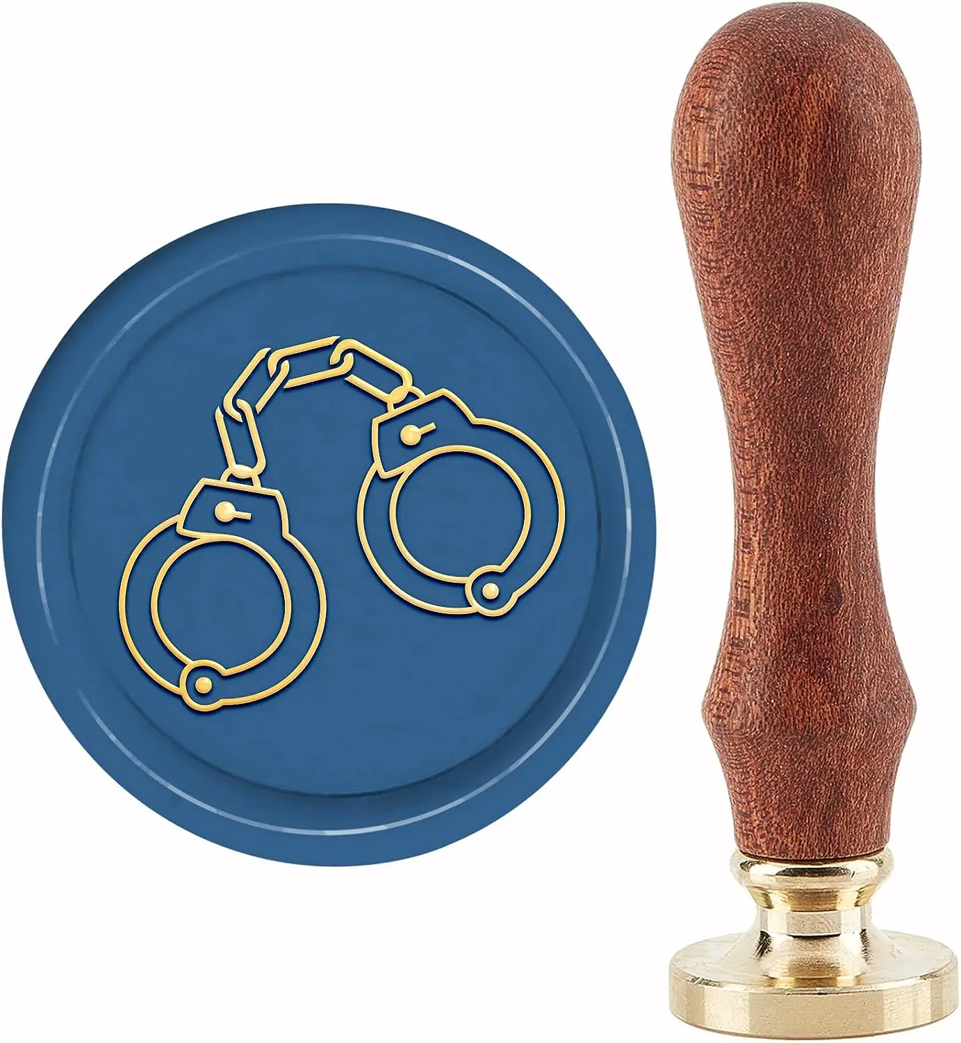 

1 шт., съемные латунные штампы с деревянной ручкой, 30 мм