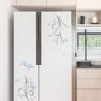creative new elegant flower refrigerator cabinet glass stickers personalized home decoration wall stickers