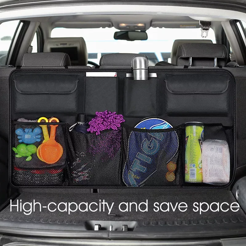 

Car Rear Seat Back Storage Bag Collapsible Hanging Pouch Sundries Stowing Tidying Pocket Organizer Accessories