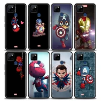 phone case for realme q2 c20 c21 v15 8 c25 gt neo v13 5g x7 pro ultra c21y case soft silicone cover cartoon marvel heroes