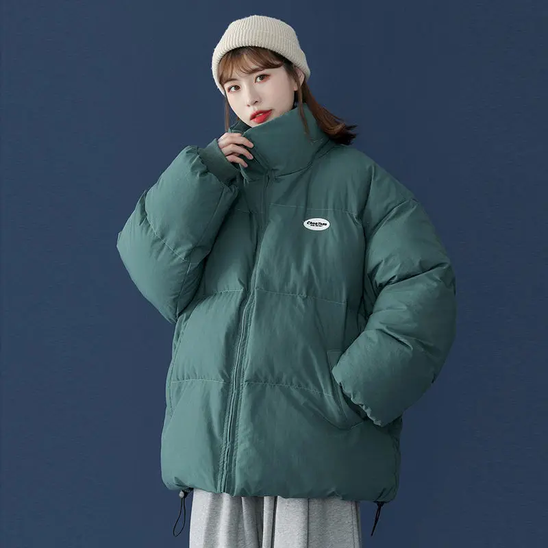 New Fashion Y2k Cotton Coat Super Loose Slimming Plus Velvet Thick Long Sleeve Coat Park Sweatshirt Clothes Street Coat Printing