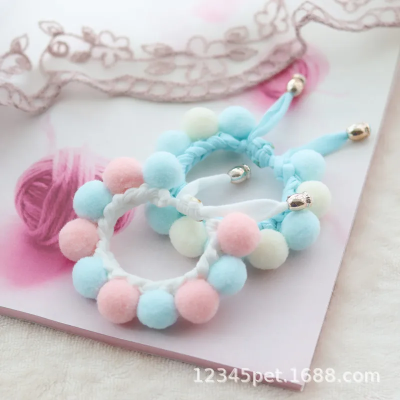 

Pet Bell Flower Collar Necklace Pet Cat Collar CuteCat Bell Collar Adjustable Nylon Ribbon Collar for Cats Small Dogs Puppy