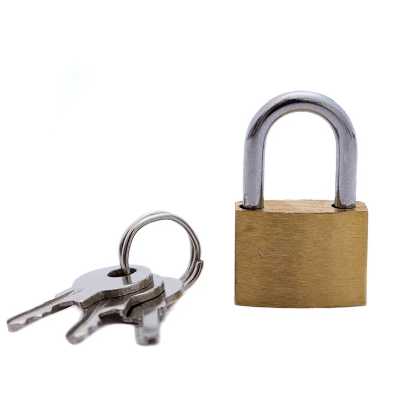 

20mm Small Copper Lock with Keys Luggage Case Padlock Storage Lockers Padlock