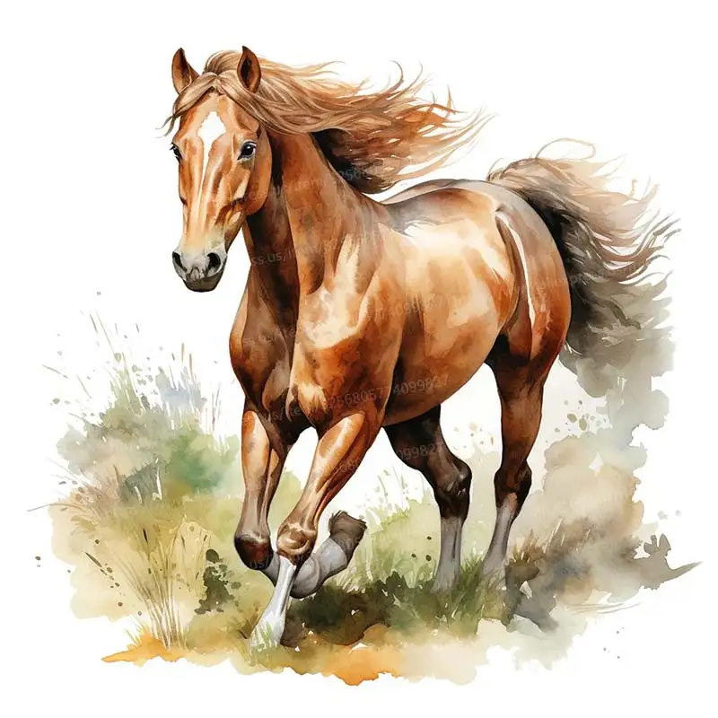 

Водостойкие наклейки на стену лошади Cartoon