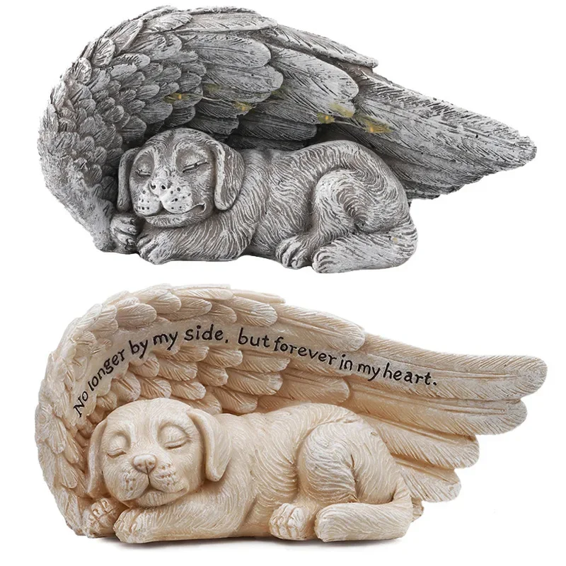 

Memorial Statue Angel Dog Remembrance Keepsake Sculpture Grave Marker Resin Figurine To Honor A Cherished Pet