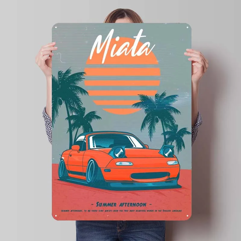 Металлическая вывеска Miata Mx5 Jdm