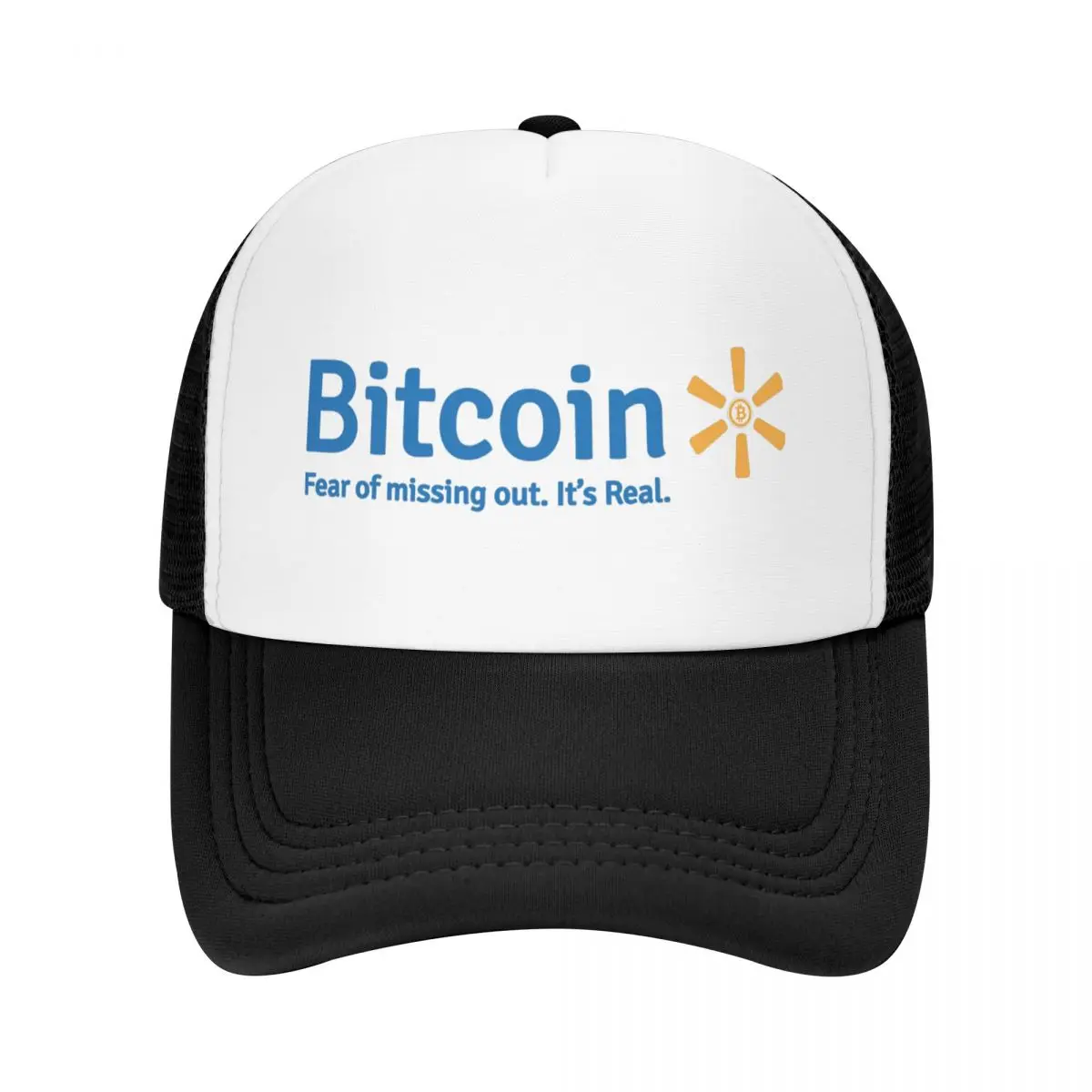 

Classic Bitcoin Parody Baseball Cap for Women Men Breathable Cryptocurrency Trucker Hat Outdoor Snapback Caps