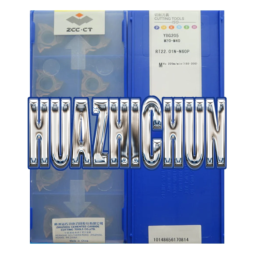 HUAZHICHUN YBG205 RT22.01N-3.50GM 4.00GM N60P 4.50GM Токарные пластины из карбида вольфрама с резьбой