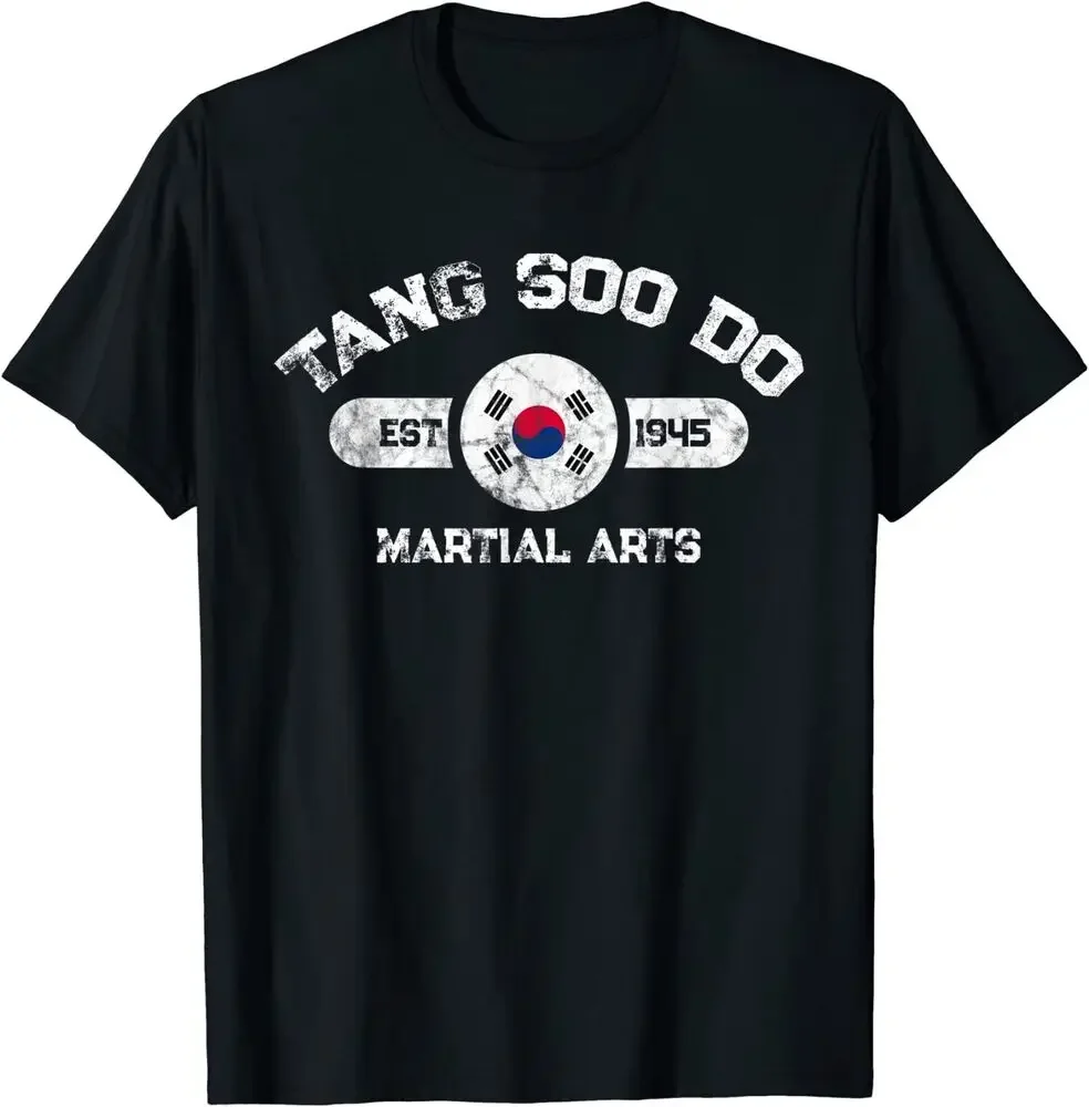 Футболка Tang Soo Do Основанная в 1945 Военном Стиле Футболки унисекс футболки для