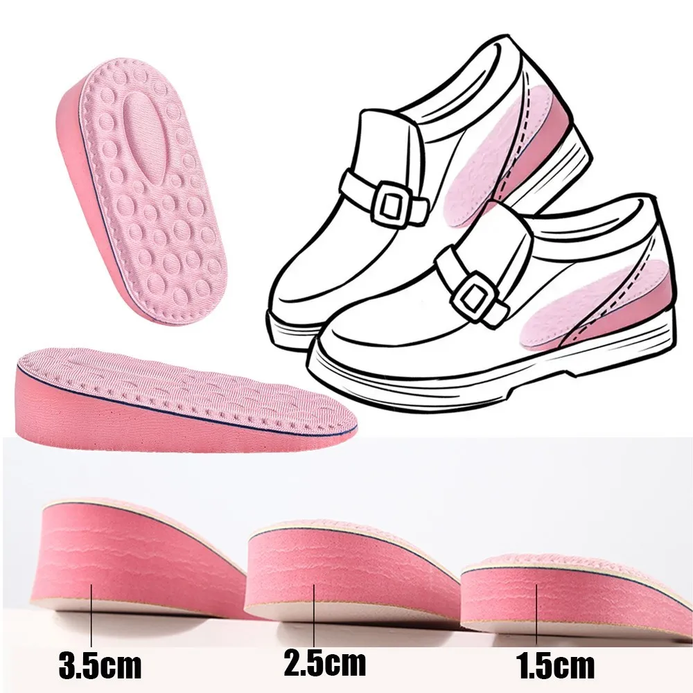 1Pair Memory Foam Insoles for Shoes Women Height Increase Templates Breathable and Sweat-absorbent Women's Sneakers Shoe Pad