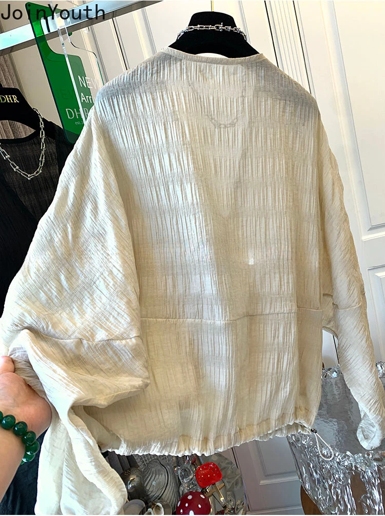 Женская винтажная куртка на молнии Тонкий Повседневный укороченный топ с