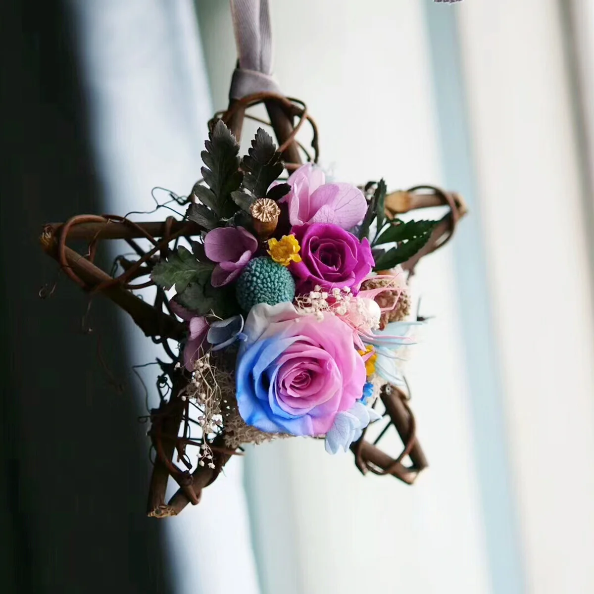 

Christmas Star Rattan Tree Decorations Wreath Wickergrapevine Stars Ornaments Natural Ornament Door Topper Home Crafts Decor