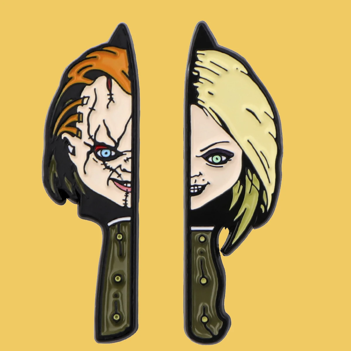 2 шт./набор эмалированные броши в виде невесты из фильма ужасы