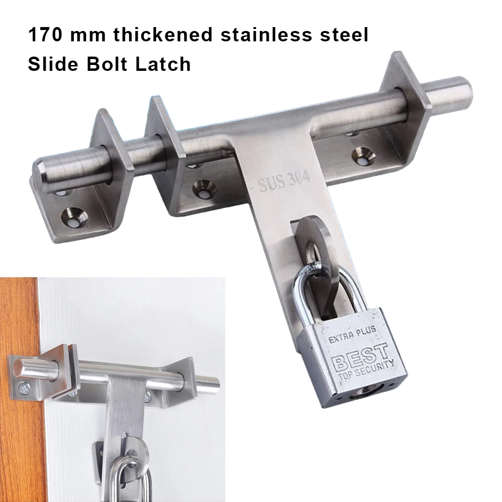

Sturdy Stainless Steel Slide Bolts Lock Gate Latch Precision Machining Has Strict Inspection