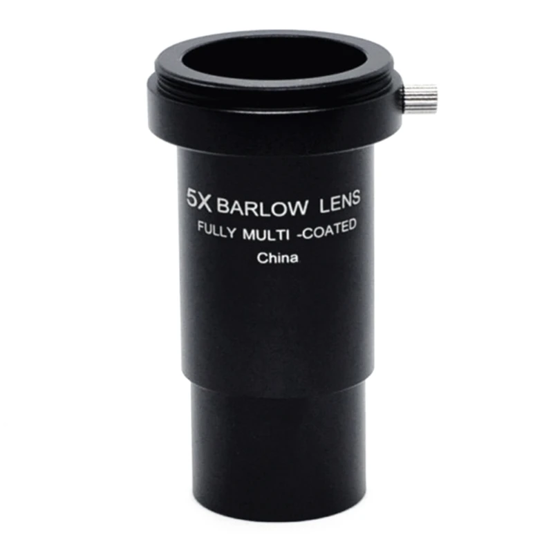 

Линза Барлоу 2 шт. для окуляра телескопа 1,25 дюйма, металлическая линза с многослойным покрытием для двойного увеличения окуляра с соединени...