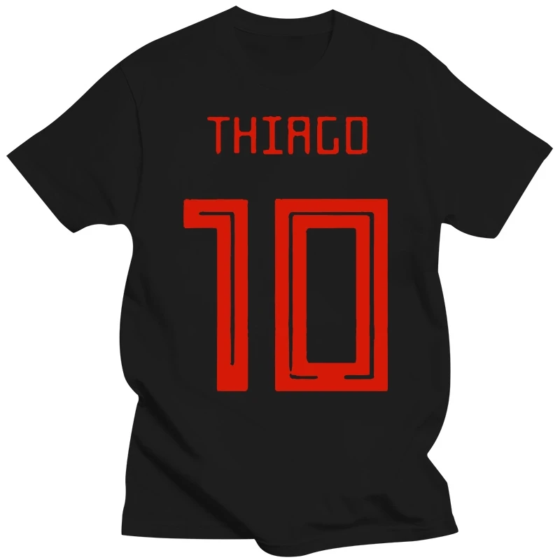 

2018 модная футболка Thiago 10 2, Мужская футболка, 100% хлопок