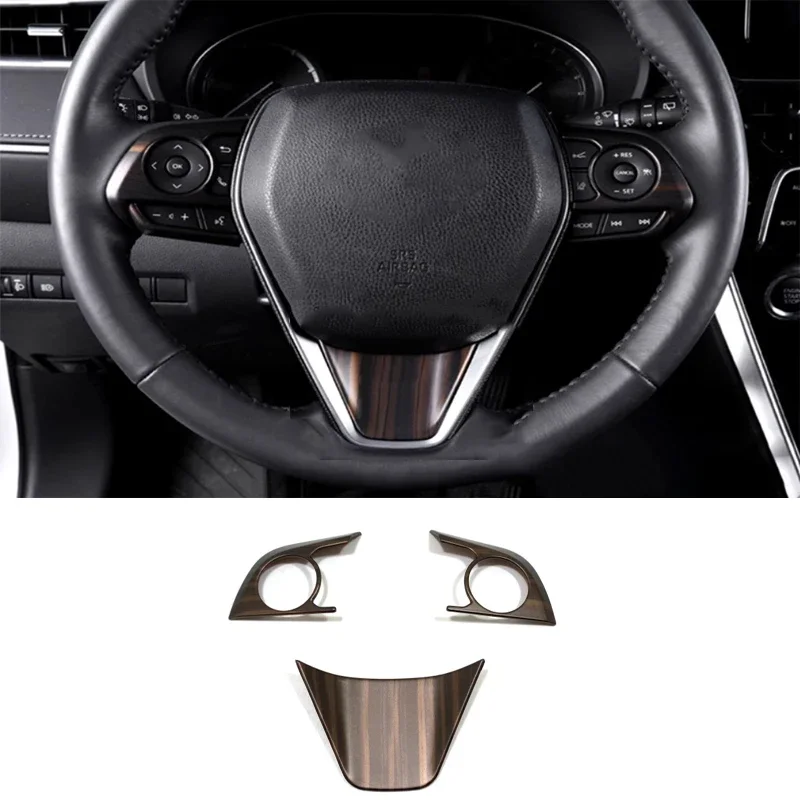 

L/RHD для Toyota Harrier Venza XU80 2020-2024 ABS деревянная панель переключения передач, оконный переключатель, ручка переключения передач, крышка вентиляционного отверстия рулевого колеса
