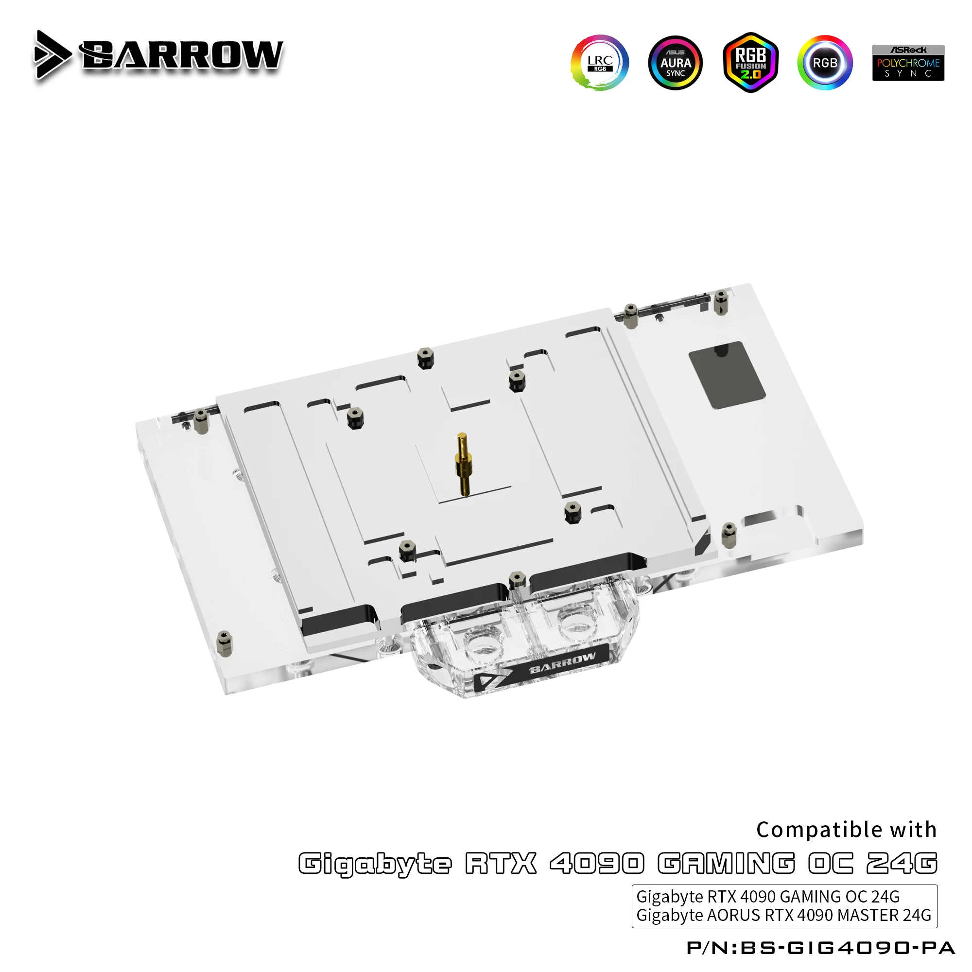 BARROW GPU водяной блок для Gigabyte GeForce RTX 4090 Gaming OC /MASTER графическая карта/медный