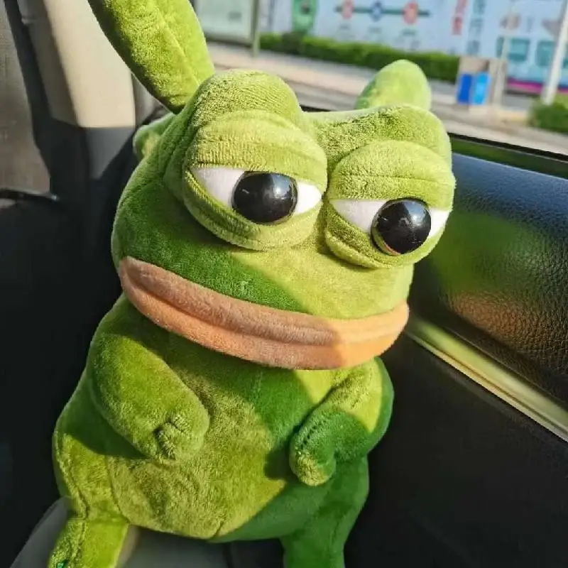 

23cm Pokemon Anime Pikachu Kawaii Stuffed Toys for Children Cosplay Spoof Sad Frog Pepe Keychain Cute Room Decor Plush Dolls