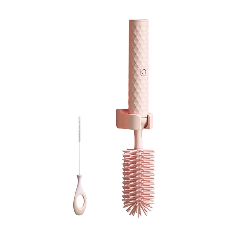 

Electric Baby Bottle Brush, Bottle Cleaning Set Silicone Baby Nipple Straw Cleaner Waterproof Electric Cup Brush