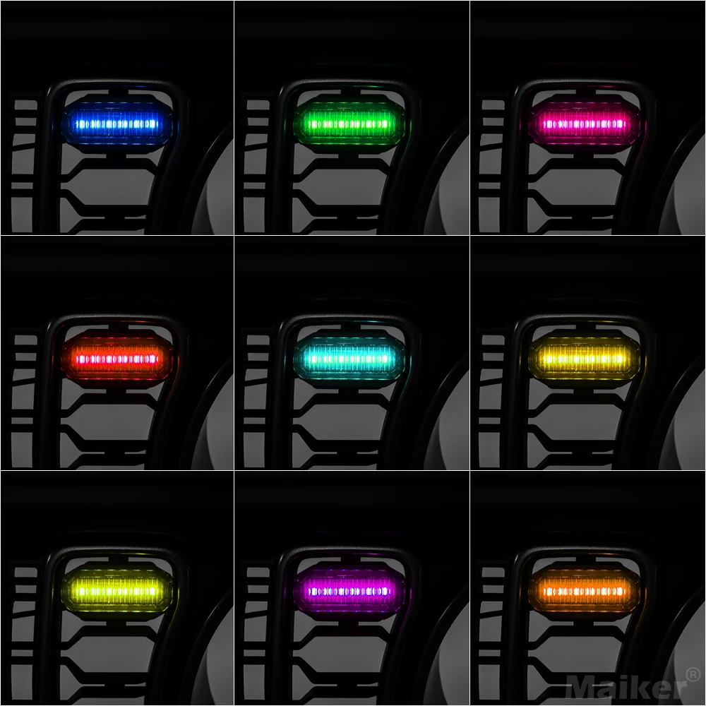 2024 RGB гриль-светильник для Wrangler jl гладиатор пикап автомобильная система