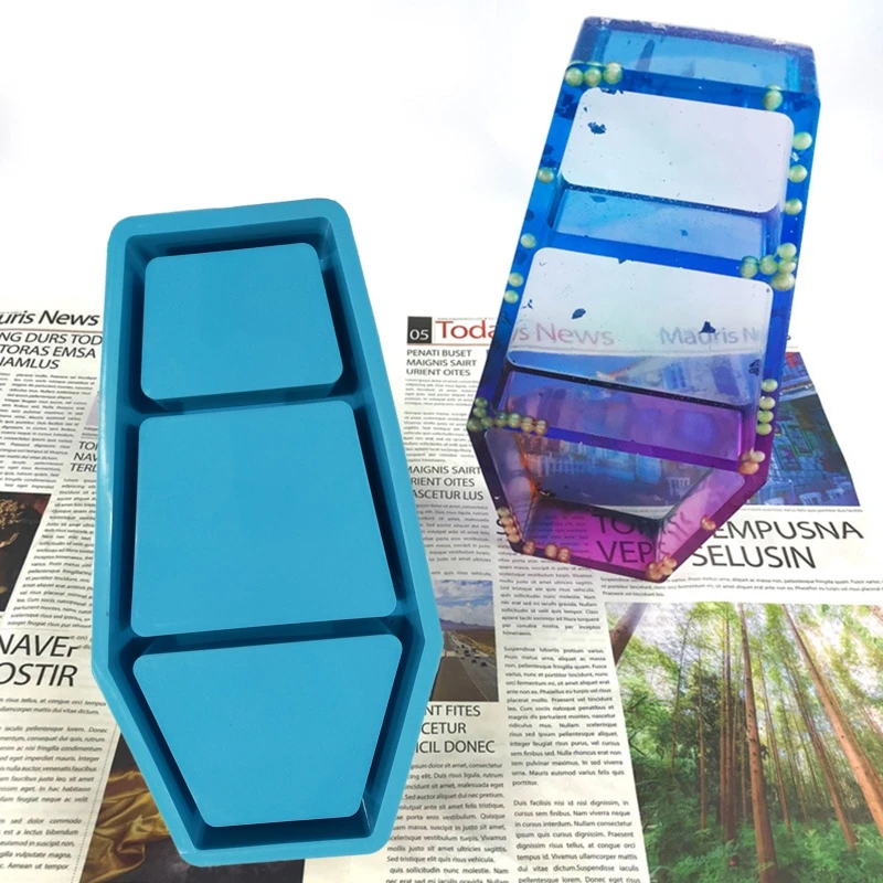 Хэллоуин искусственная эпоксидная форма с УФ-кристаллом шкатулка держатель для