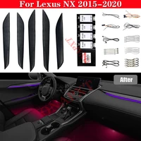 car ambient light set for lexus nx 2015 2020 decorative led car atmosphere lamp illuminated strip 64 colors button control