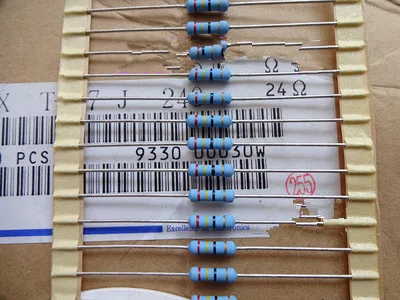 Сопротивление 1 Вт 24R 1 Вт 24ом 1 Вт 24ом 5% объем 3 мм * 9 мм