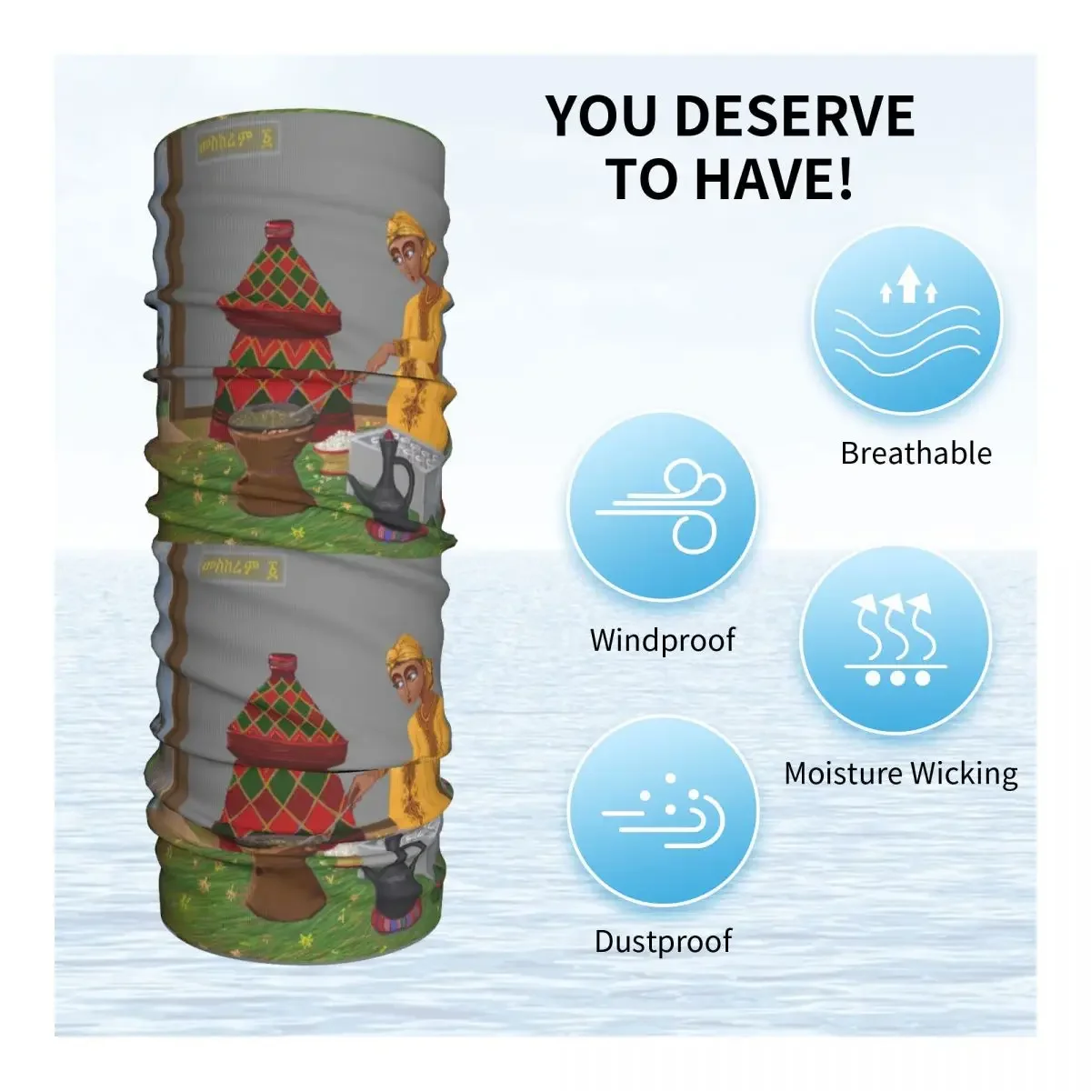 Эфиопский новогодний шарф для мужчин и женщин ветрозащитный зимний шарф-Бандана